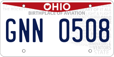 OH license plate GNN0508