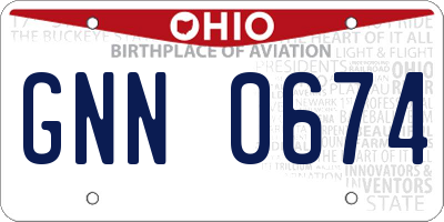 OH license plate GNN0674