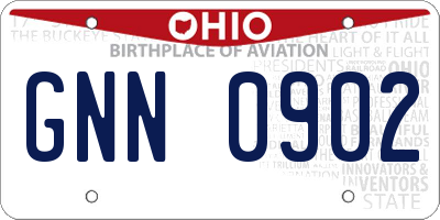 OH license plate GNN0902