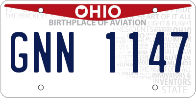 OH license plate GNN1147