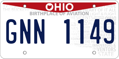 OH license plate GNN1149