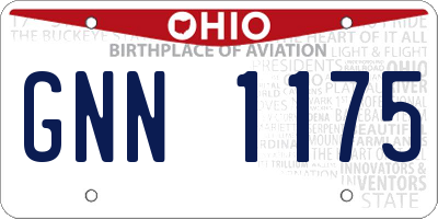 OH license plate GNN1175