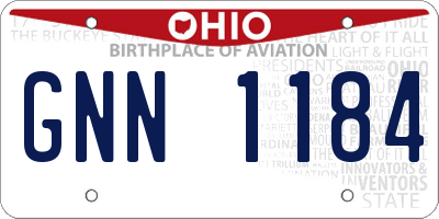 OH license plate GNN1184