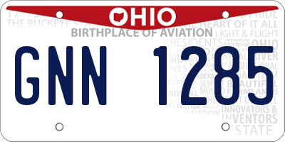 OH license plate GNN1285