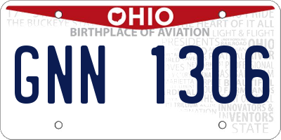 OH license plate GNN1306