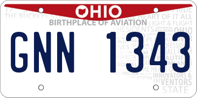 OH license plate GNN1343