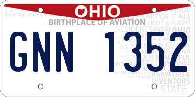 OH license plate GNN1352