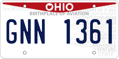 OH license plate GNN1361