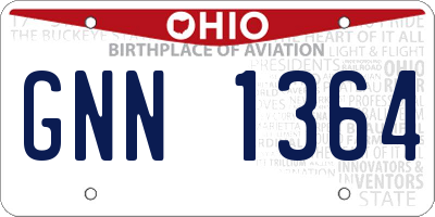 OH license plate GNN1364