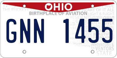 OH license plate GNN1455