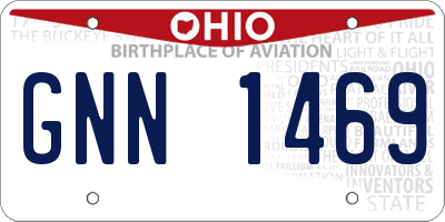 OH license plate GNN1469