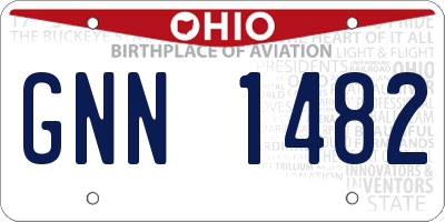 OH license plate GNN1482