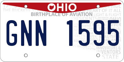 OH license plate GNN1595