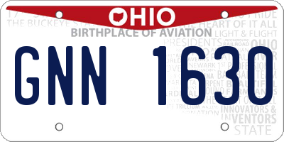 OH license plate GNN1630