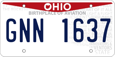 OH license plate GNN1637