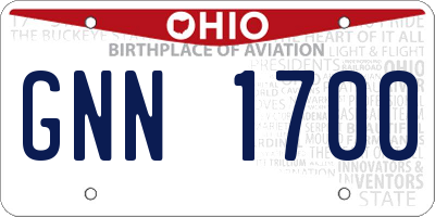 OH license plate GNN1700