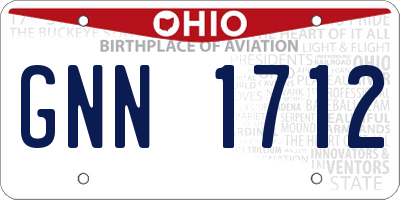 OH license plate GNN1712