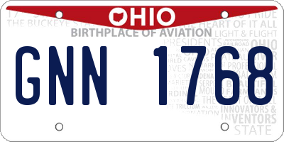 OH license plate GNN1768