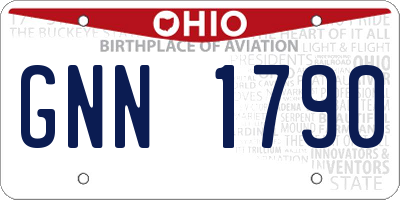 OH license plate GNN1790