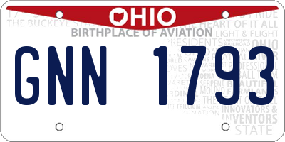 OH license plate GNN1793