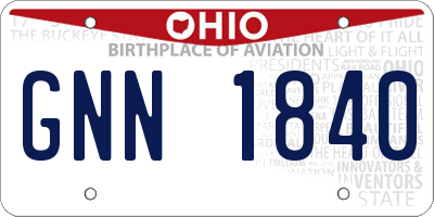 OH license plate GNN1840
