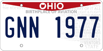 OH license plate GNN1977