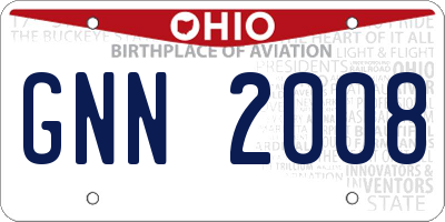 OH license plate GNN2008