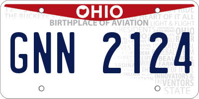 OH license plate GNN2124