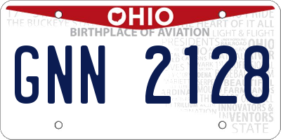 OH license plate GNN2128