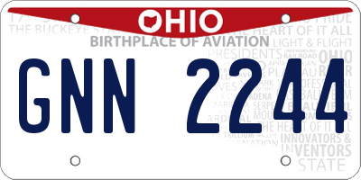 OH license plate GNN2244