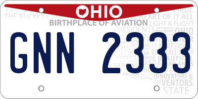 OH license plate GNN2333