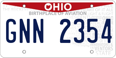 OH license plate GNN2354