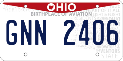 OH license plate GNN2406