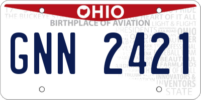 OH license plate GNN2421