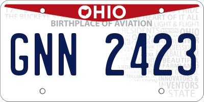 OH license plate GNN2423