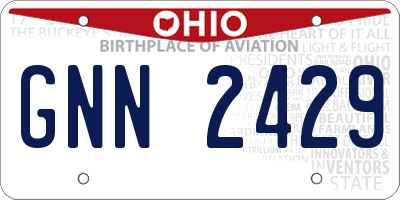 OH license plate GNN2429