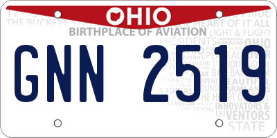 OH license plate GNN2519