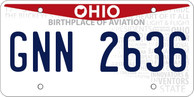 OH license plate GNN2636