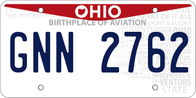 OH license plate GNN2762