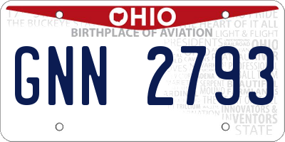 OH license plate GNN2793