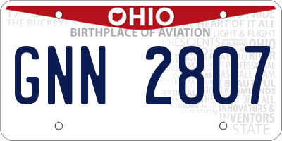 OH license plate GNN2807