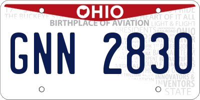 OH license plate GNN2830