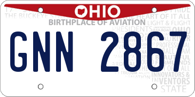 OH license plate GNN2867