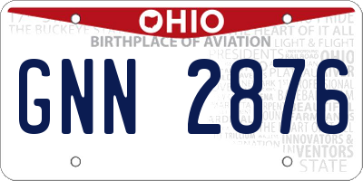 OH license plate GNN2876