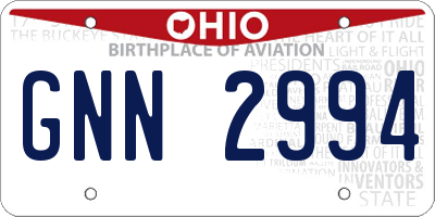 OH license plate GNN2994