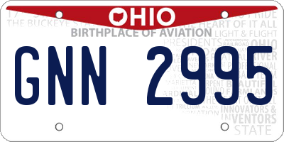 OH license plate GNN2995