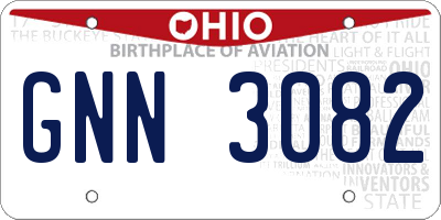 OH license plate GNN3082