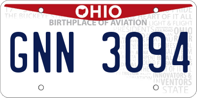 OH license plate GNN3094