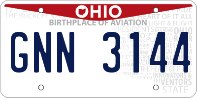 OH license plate GNN3144