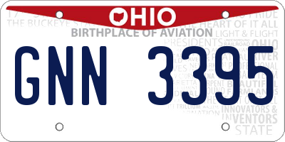 OH license plate GNN3395